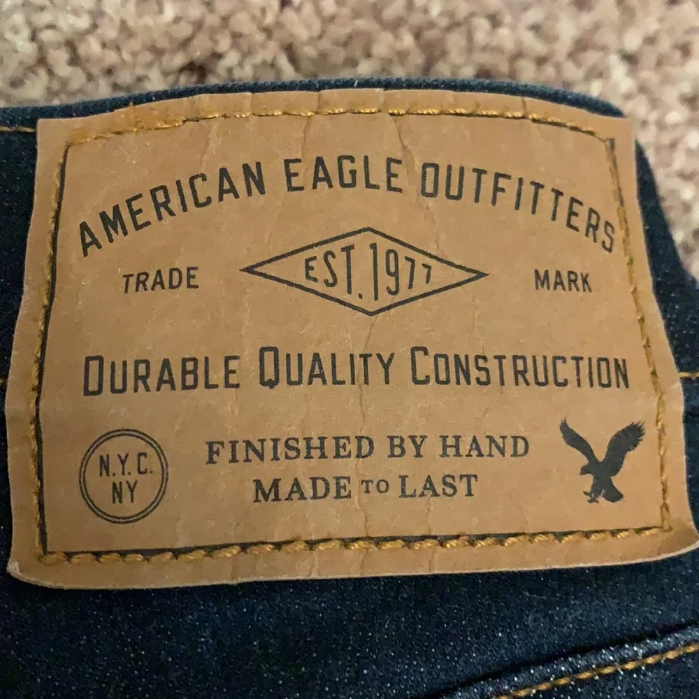 American Eagle Slim Straight Jeans [30x32] Dark Blue extreme flex - Picture 7 of 7